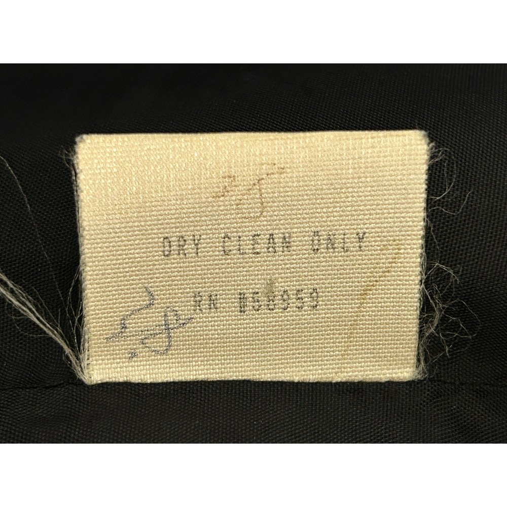 Vintage Harolds Linen Shirt Jacket Womens 6 Black Safari Utility Field USA Made - Picture 8 of 10